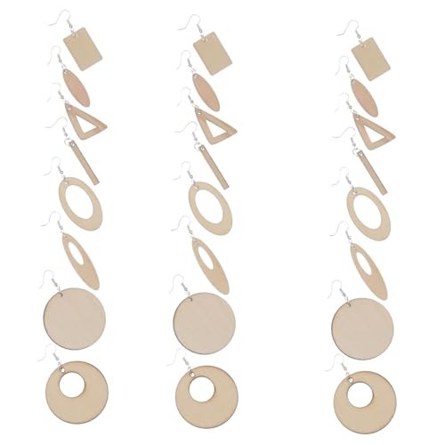 SAFIGLE Unlackierte Holzohrringe Teilig DIY Holzanhänger Ohrringrohlinge Bemalen mit Ohrhaken und Sprungringen für Individuellen Schmuck Kreative Geschenkideen SAFIGLE Unlackierte Holzohrringe Teilig DIY Holzanhänger Ohrringrohlinge Bemalen mit Ohrhaken und Sprungringen für Individuellen Schmuck Kreative Geschenkideen von SAFIGLE