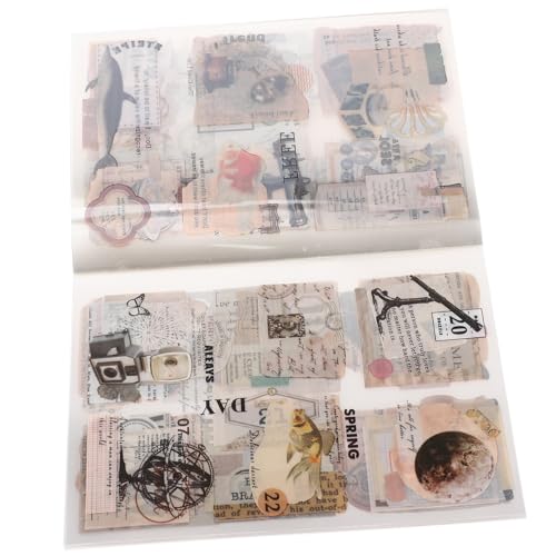 SAFIGLE Vintage Pet Aufkleber für Scrapbooking und Bullet Journaling Wasserfestes Langlebiges Material mit Ästhetischen Texturierten Mustern Zubehör für Kreative Tagebücher und Fotoalben von SAFIGLE