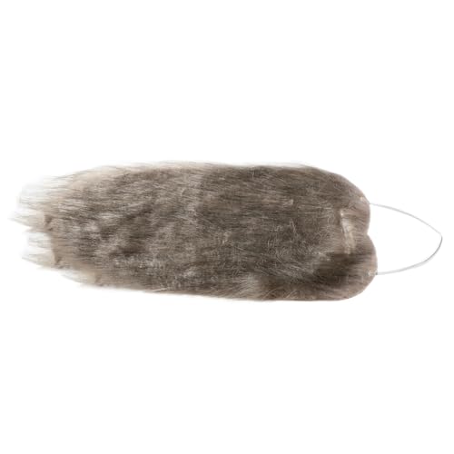 SAFIGLE künstlicher Bart falscher Schnurrbart und Bart Halloween-Bart für Männer Bartset für Männer Bart des Alten Mannes Kostümbärte für Erwachsene Langer Bart Plüschstoffe Dark Grey von SAFIGLE