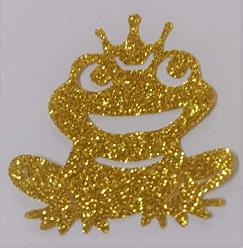 Frosch Hotfix 4,5 cm Glitter Gold Frog Flex zum Aufbügeln, Ref. 1342 von SAFIRMES