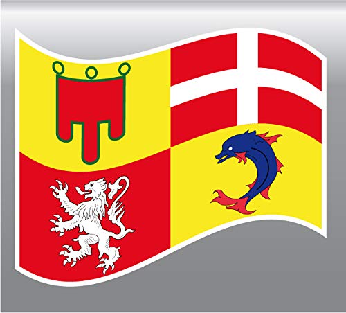 SAFIRMES 1 x Aufkleber Flagge Auvergne-Rhone-Alpen 8 x 10 cm Vinyl-Aufkleber SAFIRMES 1 x Aufkleber Flagge Auvergne-Rhone-Alpen 8 x 10 cm Vinyl-Aufkleber von SAFIRMES