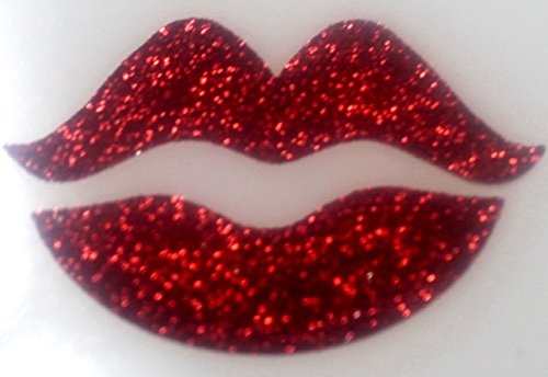 Safimes Mund, Lips – Hotfix zum Aufbügeln, 6 x 4 cm, Rot Glitter Bling Pailletten Safimes Mund, Lips – Hotfix zum Aufbügeln, 6 x 4 cm, Rot Glitter Bling Pailletten von SAFIRMES