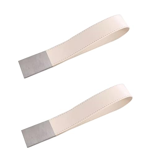 Moderne magnetische Vorhang-Raffhalter, Leder-Vorhang-Außen-Krawatten for Fenstervorhänge von Zuhause, Hotel, Vorhanghalter (Color : Beige) von SAFWEL