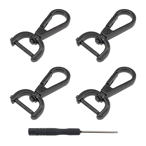SAFYY Karabinerhaken mit Schraubstange, strapazierfähig, 2,5 cm D-Ring, drehbarer Karabinerverschluss mit Schraubendreher für Schlüsselband, Tasche, Leder, Handwerk, Geldbörse, Hardware, DIY, Tasche, von SAFYY
