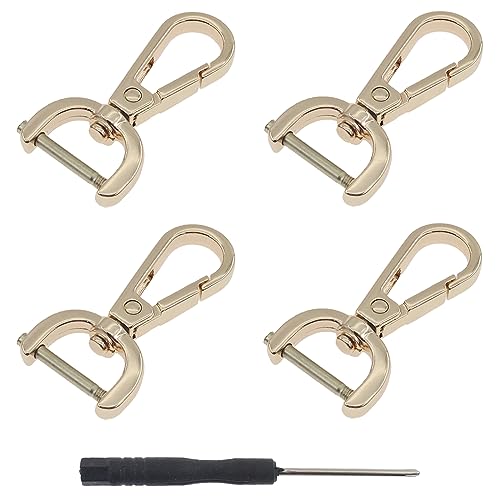 SAFYY Karabinerhaken mit Drehgelenk, abnehmbar, mit Schraubstange, strapazierfähig, 3,8 cm D-Ring, Karabinerverschluss mit Schraubendreher für Schlüsselband, Tasche, Leder, Handwerk, Geldbörse, SAFYY Karabinerhaken mit Drehgelenk, abnehmbar, mit Schraubstange, strapazierfähig, 3,8 cm D-Ring, Karabinerverschluss mit Schraubendreher für Schlüsselband, Tasche, Leder, Handwerk, Geldbörse, von SAFYY