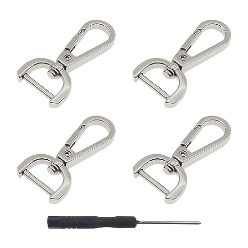 SAFYY Karabinerhaken mit Schraubstange, strapazierfähig, 1,9 cm D-Ring, drehbarer Karabinerverschluss mit Schraubendreher für Schlüsselband, Tasche, Leder, Handwerk, Geldbörse, Hardware, DIY-Tasche, von SAFYY