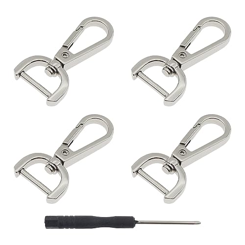SAFYY Karabinerhaken mit Schraubstange, strapazierfähig, 2,5 cm D-Ring, drehbarer Karabinerverschluss mit Schraubendreher für Schlüsselband, Tasche, Leder, Handwerk, Geldbörse, Hardware, DIY-Tasche, SAFYY Karabinerhaken mit Schraubstange, strapazierfähig, 2,5 cm D-Ring, drehbarer Karabinerverschluss mit Schraubendreher für Schlüsselband, Tasche, Leder, Handwerk, Geldbörse, Hardware, DIY-Tasche, von SAFYY
