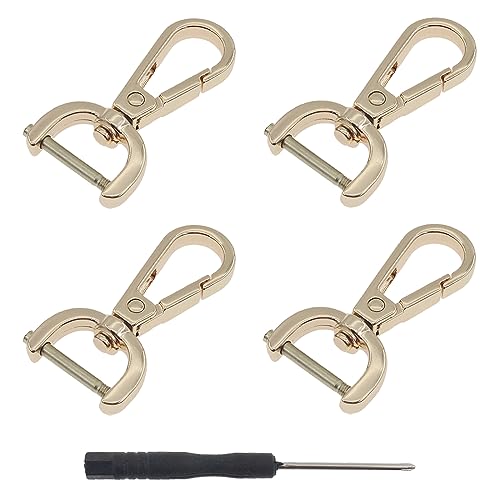 SAFYY Karabinerhaken mit Schraubstange, strapazierfähig, 3,2 cm D-Ring, drehbarer Karabinerverschluss mit Schraubendreher für Schlüsselband, Tasche, Leder, Handwerk, Geldbörse, Hardware, DIY-Tasche, von SAFYY