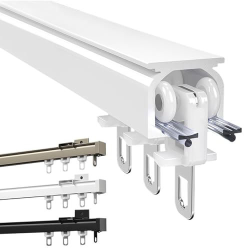 Vorhangschiene 1 Läufig, Gardinen Für Schienen Aluminium Wand/Hängen Montage, 50cm-600cm, Vorhangstange Für Schiebevorhänge, Gardinen Und Vorhänge, 2mm Verdickt Hochbelastbare Schienen Vorhangschiene 1 Läufig, Gardinen Für Schienen Aluminium Wand/Hängen Montage, 50cm-600cm, Vorhangstange Für Schiebevorhänge, Gardinen Und Vorhänge, 2mm Verdickt Hochbelastbare Schienen von SAGIDAR