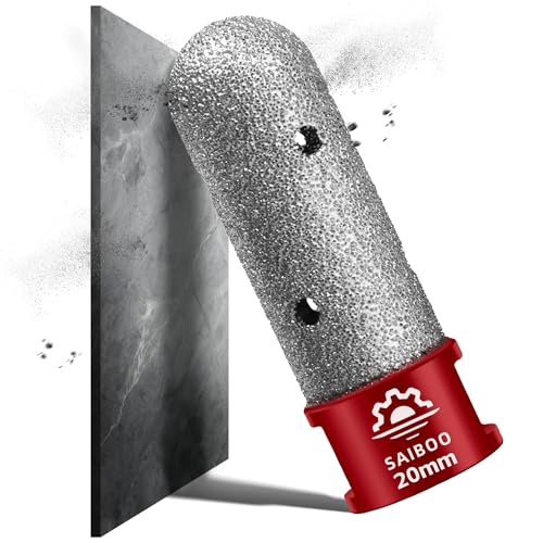 Diamant-Fingerfräs-Bit Durchmesser 20mm x M14 Gewinde zum Vergrößerung Vorhandener Löcher Formgebung Polieren Schleifen auf Keramik Fliesen Marmor Granit Arbeitsplatte, für Winkelschleifer Diamant-Fingerfräs-Bit Durchmesser 20mm x M14 Gewinde zum Vergrößerung Vorhandener Löcher Formgebung Polieren Schleifen auf Keramik Fliesen Marmor Granit Arbeitsplatte, für Winkelschleifer von SAIBOO