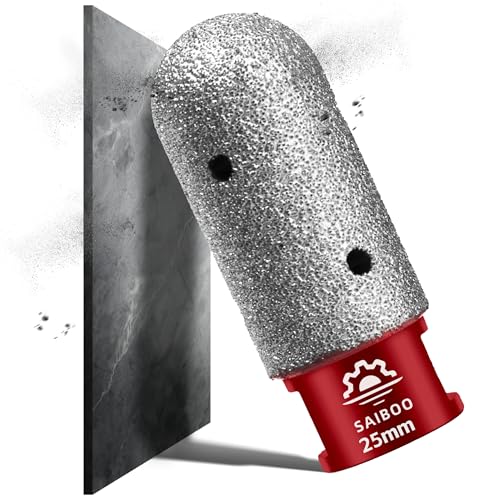 Diamant-Fingerfräs-Bit Durchmesser 25mm x M14 Gewinde zum Vergrößerung Vorhandener Löcher Formgebung Polieren Schleifen auf Keramik Fliesen Marmor Granit Arbeitsplatte, für Winkelschleifer Diamant-Fingerfräs-Bit Durchmesser 25mm x M14 Gewinde zum Vergrößerung Vorhandener Löcher Formgebung Polieren Schleifen auf Keramik Fliesen Marmor Granit Arbeitsplatte, für Winkelschleifer von SAIBOO