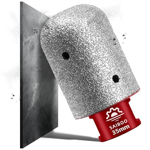 Diamant-Fingerfräs-Bit Durchmesser 35mm x M14 Gewinde zum Vergrößerung Vorhandener Löcher Formgebung Polieren Schleifen auf Keramik Fliesen Marmor Granit Arbeitsplatte, für Winkelschleifer Diamant-Fingerfräs-Bit Durchmesser 35mm x M14 Gewinde zum Vergrößerung Vorhandener Löcher Formgebung Polieren Schleifen auf Keramik Fliesen Marmor Granit Arbeitsplatte, für Winkelschleifer von SAIBOO