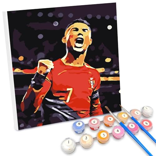 SAICXQ Malen Nach Zahlen Fußball,Malen Nach Zahlen Kinder mit Rahmen,Fußballer Painting By Numbers Easy 20 * 20 cm,DIY Handgemalt Ölgemälde Kit für Anfänger,Home Haus Deko-A SAICXQ Malen Nach Zahlen Fußball,Malen Nach Zahlen Kinder mit Rahmen,Fußballer Painting By Numbers Easy 20 * 20 cm,DIY Handgemalt Ölgemälde Kit für Anfänger,Home Haus Deko-A von SAICXQ