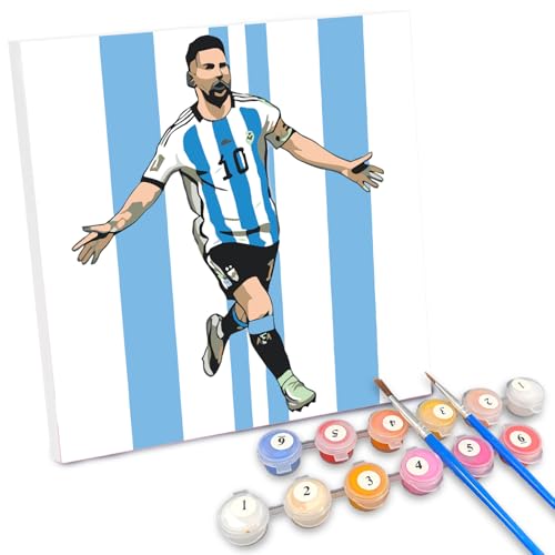 SAICXQ Malen Nach Zahlen Fußball,Malen Nach Zahlen Kinder mit Rahmen,Fußballer Painting By Numbers Easy 20 * 20 cm,DIY Handgemalt Ölgemälde Kit für Anfänger,Home Haus Deko-B SAICXQ Malen Nach Zahlen Fußball,Malen Nach Zahlen Kinder mit Rahmen,Fußballer Painting By Numbers Easy 20 * 20 cm,DIY Handgemalt Ölgemälde Kit für Anfänger,Home Haus Deko-B von SAICXQ