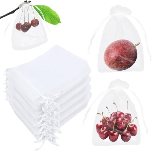 SAIIURV 100 Stück Kleine Organzasäckchen mit Kordelzug, Organzabeutel zum Befüllen 10 x 15 cm Garten Netzbeutel Obst Schutzbeutel Pflanzen Klein Traubenschutzbeutel Geschenksäckchen Weiß Schmuckbeutel SAIIURV 100 Stück Kleine Organzasäckchen mit Kordelzug, Organzabeutel zum Befüllen 10 x 15 cm Garten Netzbeutel Obst Schutzbeutel Pflanzen Klein Traubenschutzbeutel Geschenksäckchen Weiß Schmuckbeutel von SAIIURV