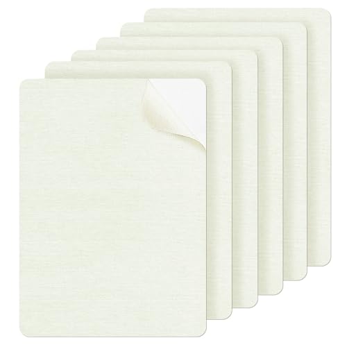 SAIIURV 6 Stück Flicken Selbstklebend Stoff, Wasserdicht Flicken Patches, für die Reparatur von Kleidung, Sofas, Vorhang, Leinen-Kissen, Zelt (Beige) von SAIIURV