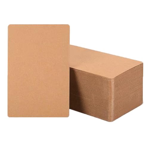 100 Stück Blanko Kraftpapier Karten 15 x 10 cm Postkarten Karteikarten A6 Kärtchen zum Beschriften Leere Grußkarten Mitteilungs Karte Geschenkanhänger Hangtag 350g/m² Kraftpapier Karten von SAIJIAN