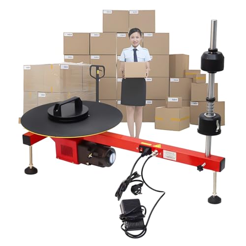 SAIYERUS Elektrische Stretchfolie Wickelmaschine, 220V-Wickelfolie Verpackungsmaschine für 20-70 cm Folie, Drehtellerdurchmesser 40 cm, Hochleistungs-Folienwickler zum Verpacken von Paletten SAIYERUS Elektrische Stretchfolie Wickelmaschine, 220V-Wickelfolie Verpackungsmaschine für 20-70 cm Folie, Drehtellerdurchmesser 40 cm, Hochleistungs-Folienwickler zum Verpacken von Paletten von SAIYERUS