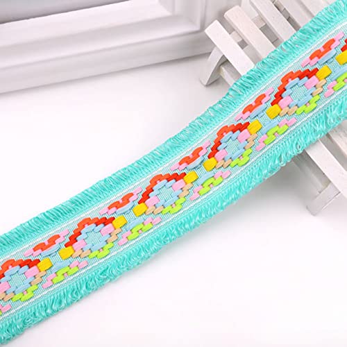 SAJMAKUWLA Quastenfransenbesatz, Breite 4,5 cm Quasten Trim Vorhang Quaste Fransen Band Nähen Spitze for DIY(Light Green) von SAJMAKUWLA