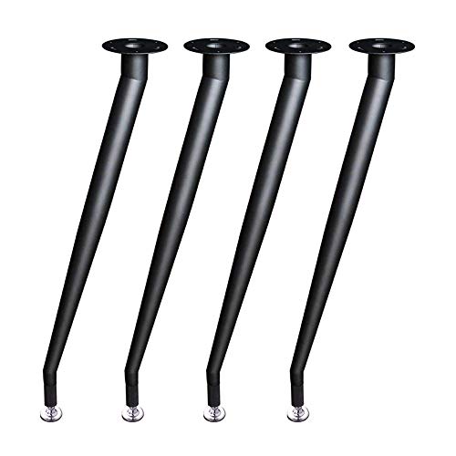 SAJMAKUWLA Tischbeine Metall, Schrägkegel-Möbelbeine aus Metall, Schmiedeeisen, 4er-Set, anpassbare Ersatzbeine for Couchtische und Schreibtische aus(Black,75cm) von SAJMAKUWLA