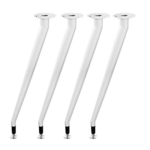 SAJMAKUWLA Tischbeine Metall, Schrägkegel-Möbelbeine aus Metall, Schmiedeeisen, 4er-Set, anpassbare Ersatzbeine for Couchtische und Schreibtische aus(White,80cm) von SAJMAKUWLA