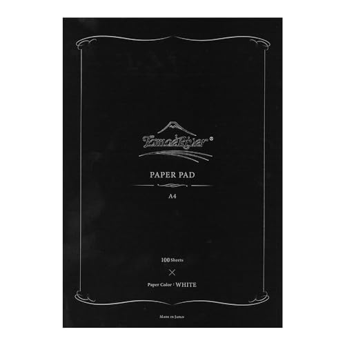 SAKAEテクニカルペーパー Tomoe River FP 52 g/m² Klebepapierblock von SANZEN, 21,6 x 29,3 cm (A4), Weiß, 100 Blatt (SR-A4LW) von SAKAEテクニカルペーパー