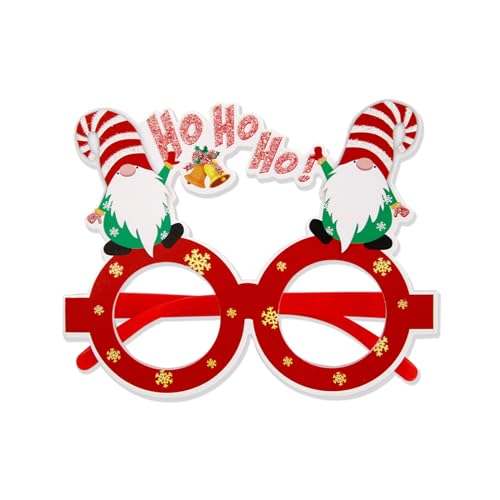 SAKEIOU Weihnachtsbrille aus Kunststoff, Weihnachtsmann-Zwerg-Brillenrahmen, Foto, Weihnachtsdekorationen, 2024, Neujahrsgeschenk, Partyzubehör von SAKEIOU