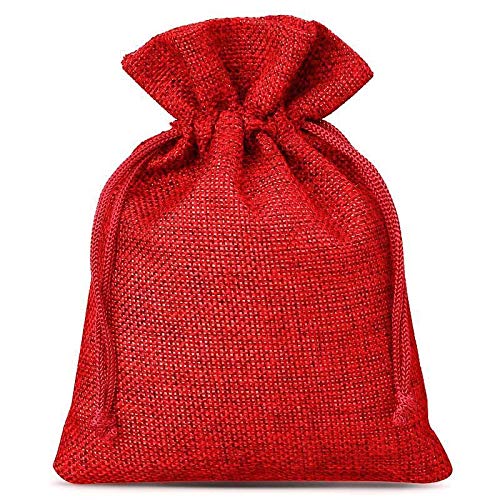 SAKETOS Jutesäckchen 10 Stück Jute Säckchen Jutesack Klein Stoffsäckchen mit Zugband Jute Beutel Kleine Säckchen Kleine Stoffbeutel Jutesäckchen Geschenkbeutel Säckchen I 9 x 12 cm – Rot SAKETOS Jutesäckchen 10 Stück Jute Säckchen Jutesack Klein Stoffsäckchen mit Zugband Jute Beutel Kleine Säckchen Kleine Stoffbeutel Jutesäckchen Geschenkbeutel Säckchen I 9 x 12 cm – Rot von SAKETOS