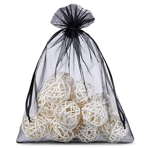 SAKETOS Organzasäckchen 10 Stück - Schmuckbeutel Schwarz - Säckchen 22 cm x 30 cm - Geschenkbeutel Durchsichtig - Ideal als Geschenksäckchen SAKETOS Organzasäckchen 10 Stück - Schmuckbeutel Schwarz - Säckchen 22 cm x 30 cm - Geschenkbeutel Durchsichtig - Ideal als Geschenksäckchen von SAKETOS