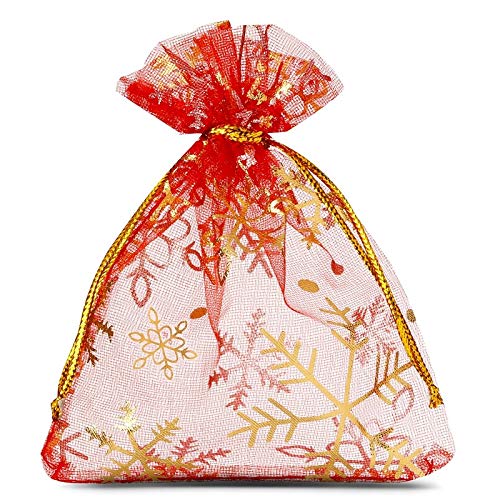SAKETOS Weihnachten Organza Beutel 10 Stück Stoffsäckchen mit Weihnachts Motiv Geschenksäckchen Organzasäckchen mit Zugband Geschenkverpackung Weihnachts Dekoration I 9 x 12 cm - Rot Weihnachten SAKETOS Weihnachten Organza Beutel 10 Stück Stoffsäckchen mit Weihnachts Motiv Geschenksäckchen Organzasäckchen mit Zugband Geschenkverpackung Weihnachts Dekoration I 9 x 12 cm - Rot Weihnachten von SAKETOS