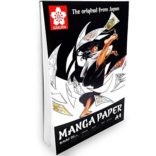 Manga Paper, Sacura, Bristol 20, 250 g/m2, A4, 20 Blatt von SAKURA