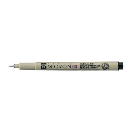 Pigma MICRON Fineliner, schwarz, 0.35mm (Nr.03) von SAKURA