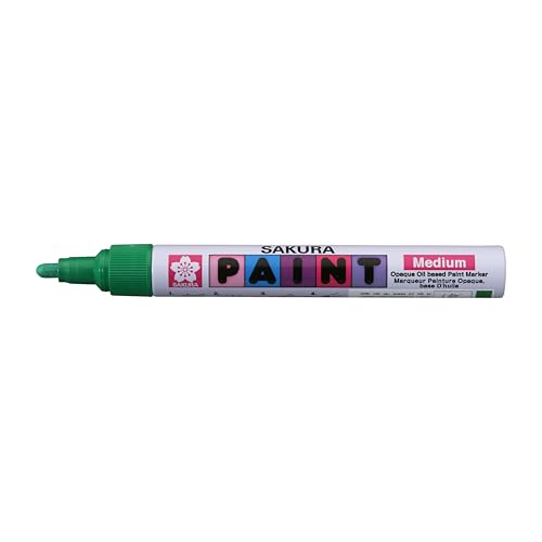 SAKURA Paint Marker - Permanentgrün - schnell trocknende Paint Marker - 2 mm Strich - langlebiger Aluminiumzylinder - markiert auf Holz, Metall, Leder, Kunststoff, Glas und mehr SAKURA Paint Marker - Permanentgrün - schnell trocknende Paint Marker - 2 mm Strich - langlebiger Aluminiumzylinder - markiert auf Holz, Metall, Leder, Kunststoff, Glas und mehr von SAKURA