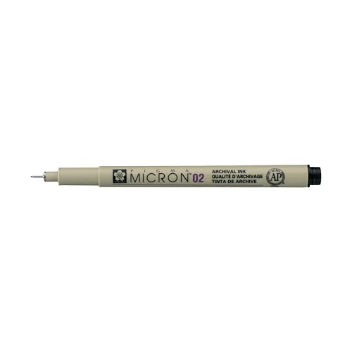 SAKURA Pigma Micron 02 Fineliner - 0,30 mm Schwarz Wasserfeste permanente Tinte Archivierungsqualität Stift SAKURA Pigma Micron 02 Fineliner - 0,30 mm Schwarz Wasserfeste permanente Tinte Archivierungsqualität Stift von SAKURA