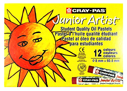Sakura Cray-Pas Junior Artist Ölpastellkreide, verschiedene Farben, 12 Stück von SAKURA
