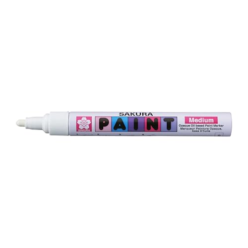 Sakura Paint-Marker Medium WEISS (#50), Ölfarbe-Pigmentmarker, 1 Stück von SAKURA