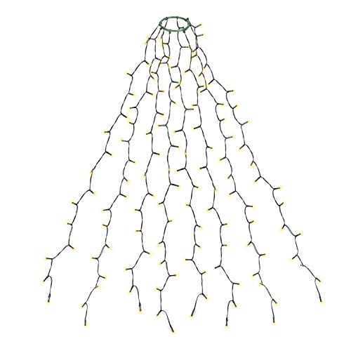 SALCAR 1,5m Weihnachtsbaum Lichterkette mit Ring und 8 Girlanden, 200er LED Christbaumbeleuchtung für 90cm bis 150cm Tannenbaum, Warmweiß SALCAR 1,5m Weihnachtsbaum Lichterkette mit Ring und 8 Girlanden, 200er LED Christbaumbeleuchtung für 90cm bis 150cm Tannenbaum, Warmweiß von SALCAR