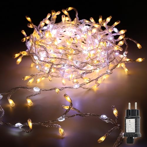 SALCAR 10m 500 LED Lichterkette Weihnachten, Warmweiß & Kaltweiß Weihnachtsbeleuchtung Strom mit 14 Modi, Wasserdicht Lichterkette Weihnachtsbaum für Außen Innen Balkon Garten Party Hochzeit SALCAR 10m 500 LED Lichterkette Weihnachten, Warmweiß & Kaltweiß Weihnachtsbeleuchtung Strom mit 14 Modi, Wasserdicht Lichterkette Weihnachtsbaum für Außen Innen Balkon Garten Party Hochzeit von SALCAR