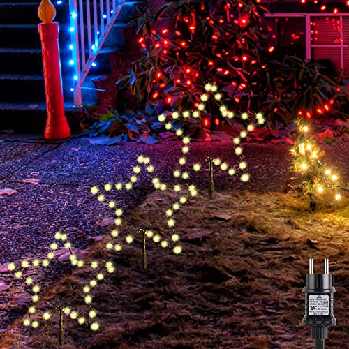 SALCAR 2m Weihnachtsbeleuchtung Außen, 3er Pack 60cm LED Stern Weihnachtsdeko Garten, Außenbeleuchtung Stableuchte mit Erdspieß, Schwarze Sterne, Warmweiß SALCAR 2m Weihnachtsbeleuchtung Außen, 3er Pack 60cm LED Stern Weihnachtsdeko Garten, Außenbeleuchtung Stableuchte mit Erdspieß, Schwarze Sterne, Warmweiß von SALCAR