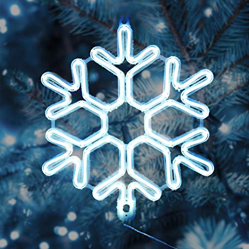 SALCAR 40cm Schneeflocken Deko Weihnachten, LED Schneeflocke Beleuchtet Fenster Tür, Weihnachtsdeko Innen Aussen Neonlicht XXL, Kaltweiß SALCAR 40cm Schneeflocken Deko Weihnachten, LED Schneeflocke Beleuchtet Fenster Tür, Weihnachtsdeko Innen Aussen Neonlicht XXL, Kaltweiß von SALCAR