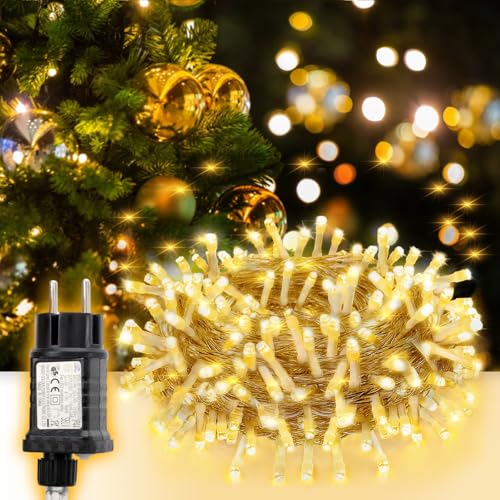 SALCAR 5m 50er LED Lichterkette Weihnachten, Lichterkette Außen Strom mit 8 Modi, Timer und Memory, IP44 Wasserdicht, für Weihnachtsdeko Party Hochzeit, Transparente Kabel, Warmweiß SALCAR 5m 50er LED Lichterkette Weihnachten, Lichterkette Außen Strom mit 8 Modi, Timer und Memory, IP44 Wasserdicht, für Weihnachtsdeko Party Hochzeit, Transparente Kabel, Warmweiß von SALCAR