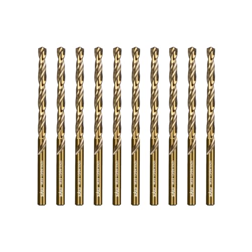 SALI 10 Stücke M35 HSS Cobalt Bohrer Set mit Spiralbohrer 5mm HSS-Co Stahlbohrer Eisenbohrer Metallbohrer Set für Holz, Metall, Kunststoff, Aluminium, Hartplastik, Edelstahl SALI 10 Stücke M35 HSS Cobalt Bohrer Set mit Spiralbohrer 5mm HSS-Co Stahlbohrer Eisenbohrer Metallbohrer Set für Holz, Metall, Kunststoff, Aluminium, Hartplastik, Edelstahl von SALI