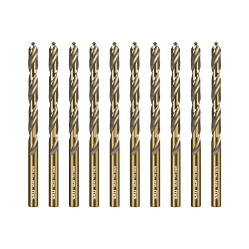 SALI 10 Stücke M35 HSS Cobalt Bohrer Set mit Spiralbohrer 6.5mm HSS-Co Stahlbohrer Eisenbohrer Metallbohrer Set für Holz, Metall, Kunststoff, Aluminium, Hartplastik, Edelstahl SALI 10 Stücke M35 HSS Cobalt Bohrer Set mit Spiralbohrer 6.5mm HSS-Co Stahlbohrer Eisenbohrer Metallbohrer Set für Holz, Metall, Kunststoff, Aluminium, Hartplastik, Edelstahl von SALI
