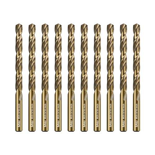SALI 10 Stücke M35 HSS Cobalt Bohrer Set mit Spiralbohrer 8mm HSS-Co Stahlbohrer Eisenbohrer Metallbohrer Set für Holz, Metall, Kunststoff, Aluminium, Hartplastik, Edelstahl SALI 10 Stücke M35 HSS Cobalt Bohrer Set mit Spiralbohrer 8mm HSS-Co Stahlbohrer Eisenbohrer Metallbohrer Set für Holz, Metall, Kunststoff, Aluminium, Hartplastik, Edelstahl von SALI