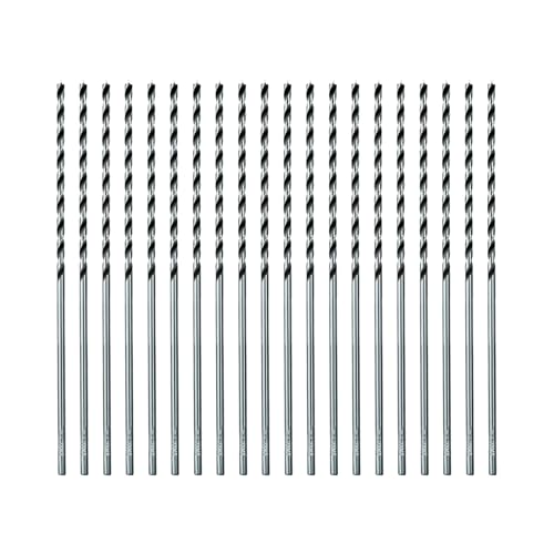 SALI 20 Stück Holzbohrer Set Lang Extra Scharfe Bohrer für Hartholz Sperrholz Kunststoff, Holzschlangenbohrer Set perfekt für DIY-Holzbearbeitung 300 mm lange Balkenbohrer Ø 6mm Holzspiralbohrer von SALI