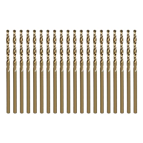 SALI 20 Stücke M35 HSS Cobalt Bohrer Set mit Spiralbohrer 2mm HSS-Co Stahlbohrer Eisenbohrer Metallbohrer Set für Holz, Metall, Kunststoff, Aluminium, Hartplastik, Edelstahl von SALI