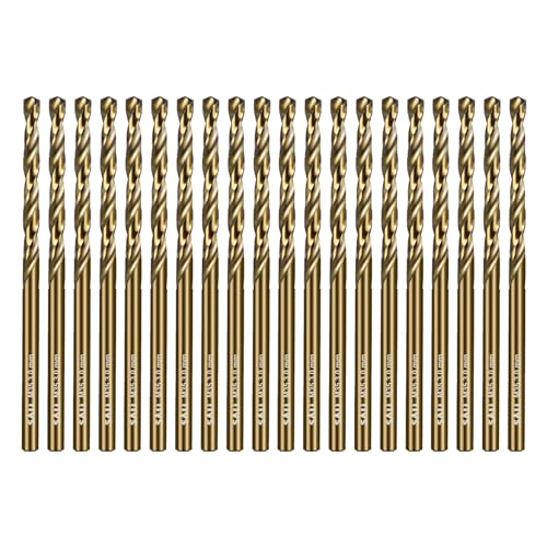 SALI 20 Stücke M35 HSS Cobalt Bohrer Set mit Spiralbohrer 3mm HSS-Co Stahlbohrer Eisenbohrer Metallbohrer Set für Holz, Metall, Kunststoff, Aluminium, Hartplastik, Edelstahl von SALI