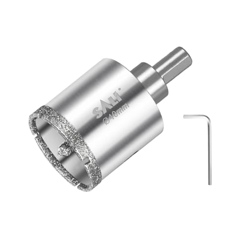 SALI 40mm Diamantbohrer Lochsäge Mit Zentrierbohrer - Glasbohrer Mit Diamant-Beschichtung 45# Stahl Hohl-Bohrkrone Fliesenbohrer Zum Bohren in Keramik, Porzellan, Glas, Marmor, Schiefer SALI 40mm Diamantbohrer Lochsäge Mit Zentrierbohrer - Glasbohrer Mit Diamant-Beschichtung 45# Stahl Hohl-Bohrkrone Fliesenbohrer Zum Bohren in Keramik, Porzellan, Glas, Marmor, Schiefer von SALI