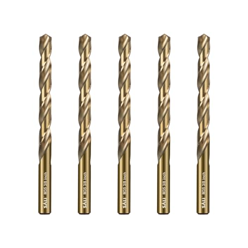 SALI 5 Stücke M35 HSS Cobalt Bohrer Set mit Spiralbohrer 10mm HSS-Co Stahlbohrer Eisenbohrer Metallbohrer Set für Holz, Metall, Kunststoff, Aluminium, Hartplastik, Edelstahl SALI 5 Stücke M35 HSS Cobalt Bohrer Set mit Spiralbohrer 10mm HSS-Co Stahlbohrer Eisenbohrer Metallbohrer Set für Holz, Metall, Kunststoff, Aluminium, Hartplastik, Edelstahl von SALI