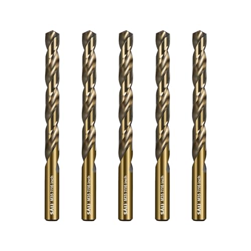 SALI 5 Stücke M35 HSS Cobalt Bohrer Set mit Spiralbohrer 11mm HSS-Co Stahlbohrer Eisenbohrer Metallbohrer Set für Holz, Metall, Kunststoff, Aluminium, Hartplastik, Edelstahl SALI 5 Stücke M35 HSS Cobalt Bohrer Set mit Spiralbohrer 11mm HSS-Co Stahlbohrer Eisenbohrer Metallbohrer Set für Holz, Metall, Kunststoff, Aluminium, Hartplastik, Edelstahl von SALI